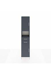 Arges Dolap 4 Raflı 2 Çekmeceli 2 Kapaklı 44x30x221 Antrasit-Antrasit