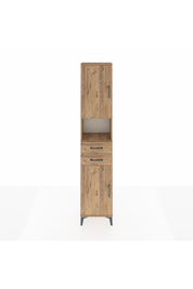 Arges Dolap 4 Raflı 2 Çekmeceli 2 Kapaklı 44x30x221 Çam-Çam