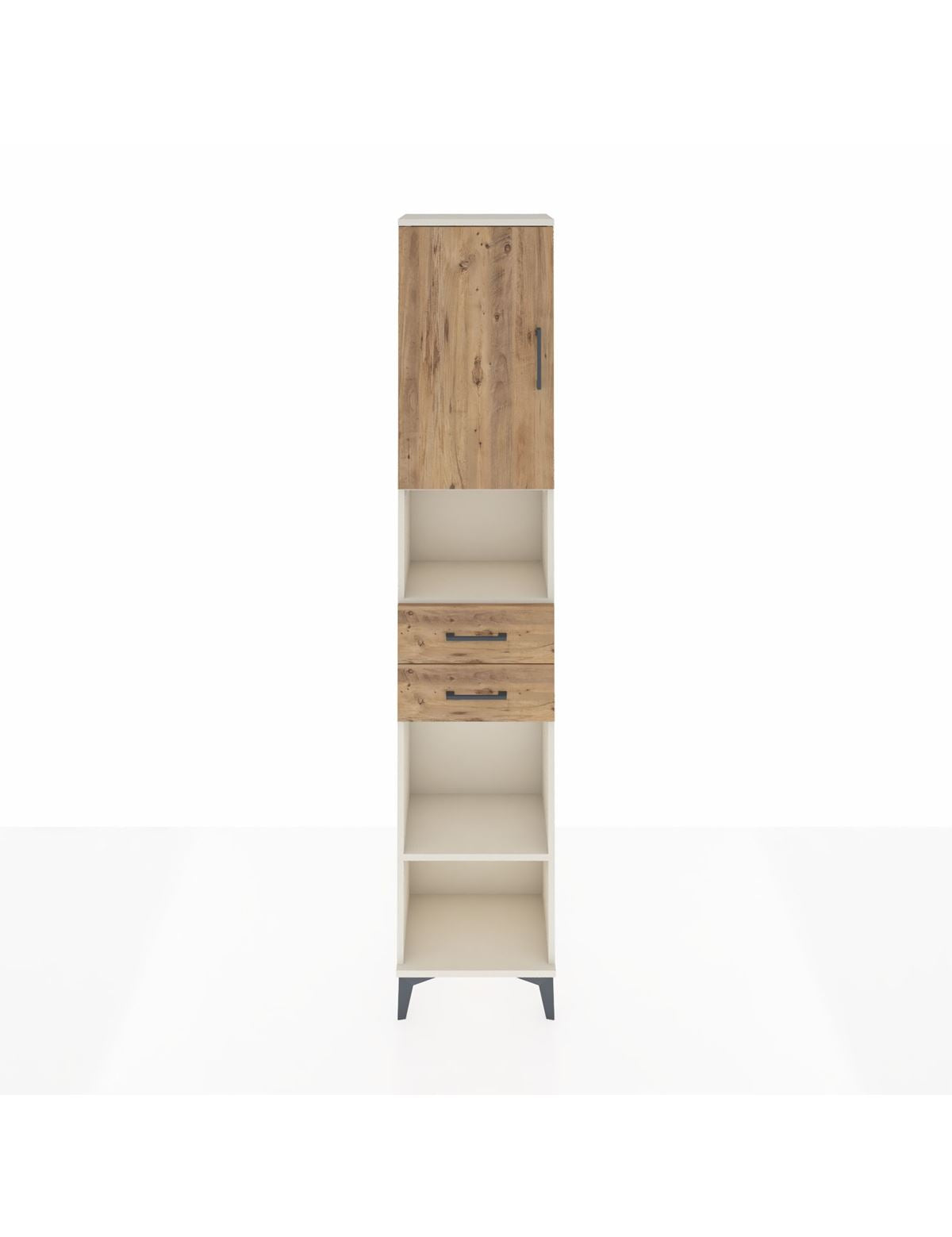 Arges Dolap 4 Raflı 2 Çekmeceli Tek Kapaklı 44x30x221 Aytaşı-Çam