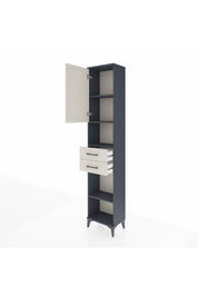 Arges Dolap 4 Raflı 2 Çekmeceli Tek Kapaklı 44x30x221 Antrasit-Aytaşı