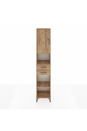 Arges Dolap 4 Raflı 2 Çekmeceli Tek Kapaklı 44x30x221 Çam-Çam