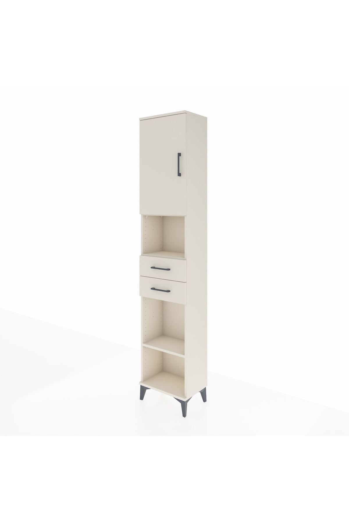 Arges Dolap 4 Raflı 2 Çekmeceli Tek Kapaklı 44x30x221 Aytaşı-Aytaşı