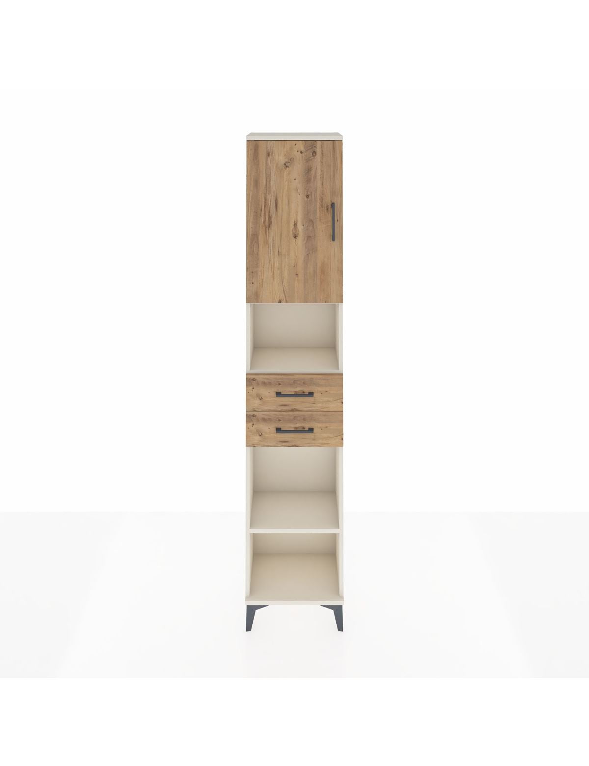 Arges Dolap 4 Raflı 2 Çekmeceli Tek Kapaklı 44x30x221 Aytaşı-Çam