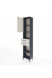 Arges Dolap 4 Raflı 2 Çekmeceli Tek Kapaklı 44x30x221 Antrasit-Aytaşı