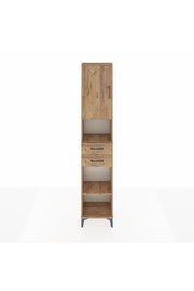 Arges Dolap 4 Raflı 2 Çekmeceli Tek Kapaklı 44x30x221 Çam-Çam