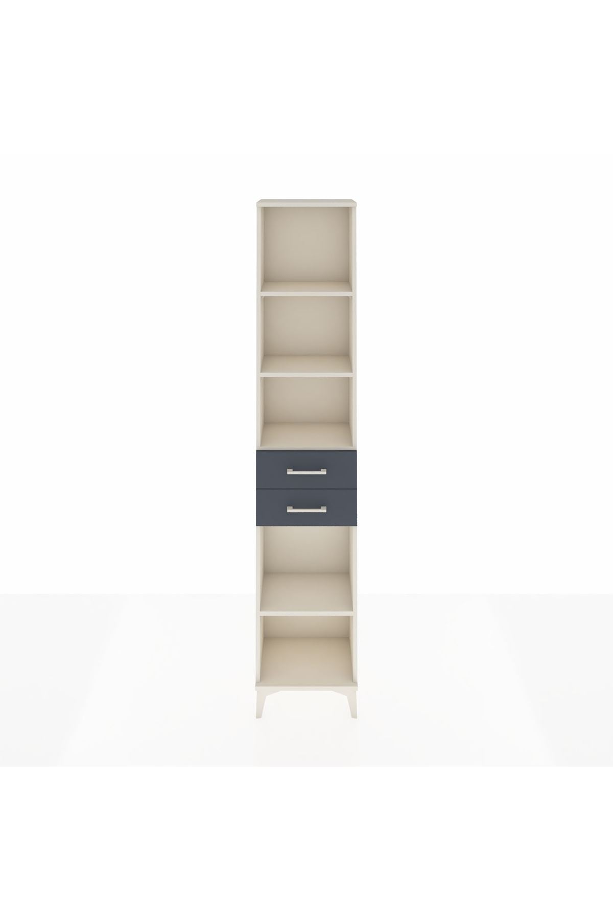 Arges Dolap 4 Raflı 3 Çekmeceli 44x30x221 Aytaşı-Antrasit