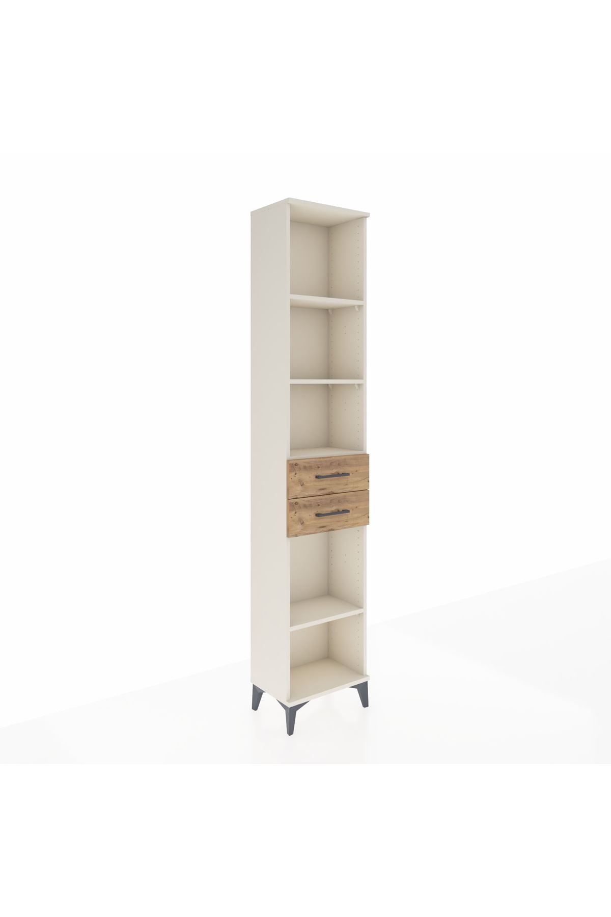 Arges Dolap 4 Raflı 3 Çekmeceli 44x30x221 Aytaşı-Çam