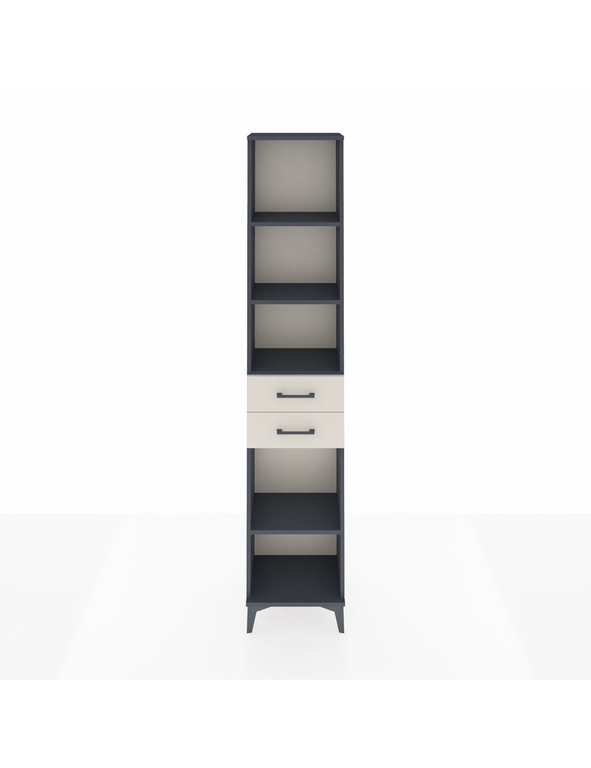 Arges Dolap 4 Raflı 3 Çekmeceli 44x30x221 Antrasit-Aytaşı