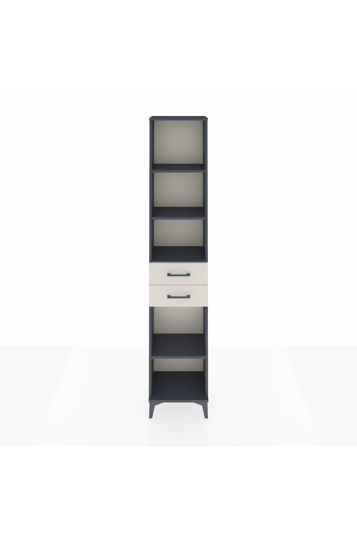 Arges Dolap 4 Raflı 3 Çekmeceli 44x30x221 Antrasit-Aytaşı