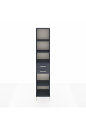 Arges Dolap 4 Raflı 3 Çekmeceli 44x30x221 Antrasit-Antrasit