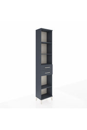 Arges Dolap 4 Raflı 3 Çekmeceli 44x30x221 Antrasit-Antrasit