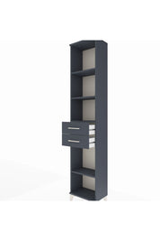 Arges Dolap 4 Raflı 3 Çekmeceli 44x30x221 Antrasit-Antrasit