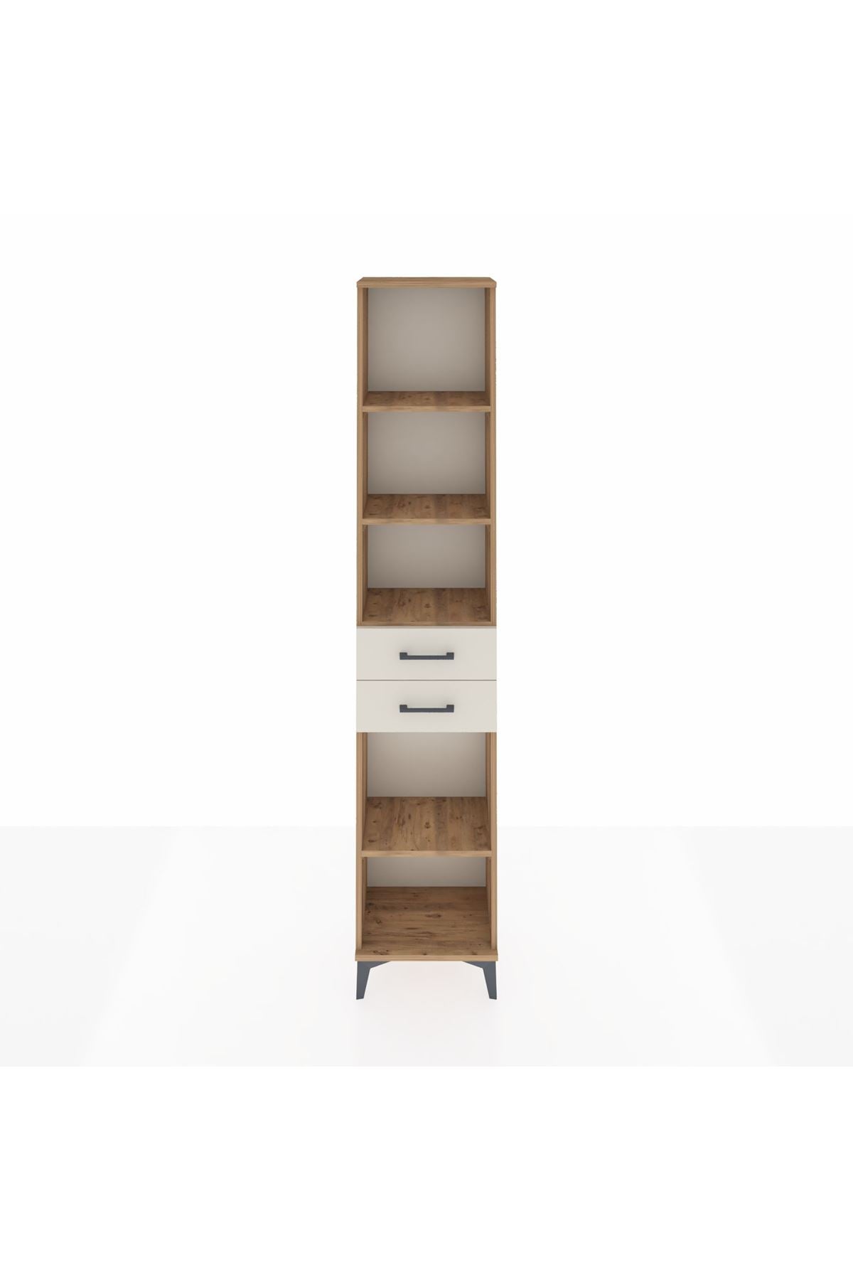 Arges Dolap 4 Raflı 3 Çekmeceli 44x30x221 Çam-Aytaşı