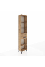 Arges Dolap 4 Raflı 3 Çekmeceli 44x30x221 Çam-Çam