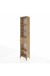 Arges Dolap 4 Raflı 3 Çekmeceli 44x30x221 Çam-Çam