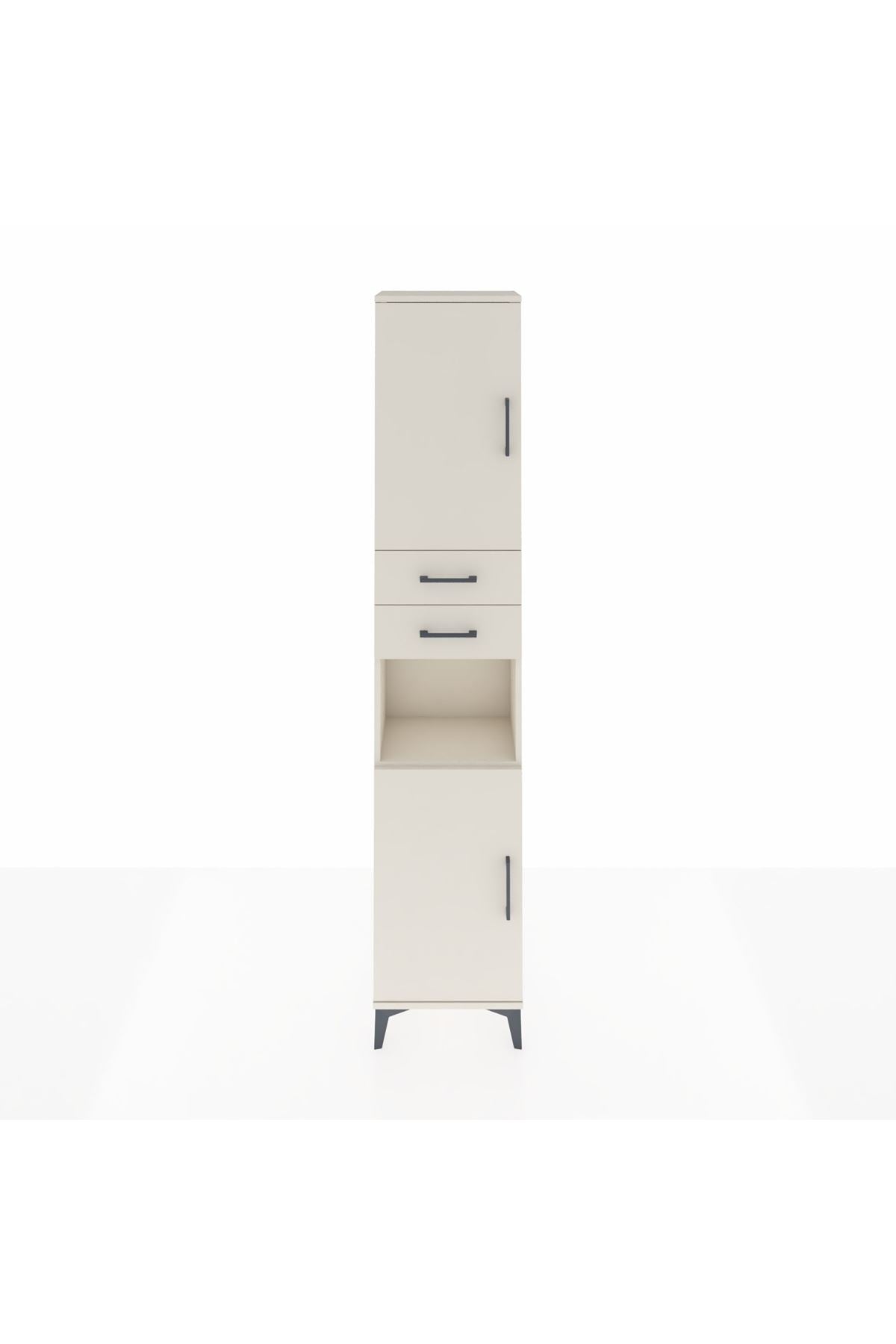 Arges Dolap 4 Raflı 2 Çekmeceli 2 Kapaklı 44x30x221 Aytaşı-Aytaşı