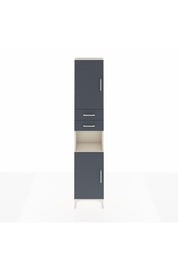 Arges Dolap 4 Raflı 2 Çekmeceli 2 Kapaklı 44x30x221 Aytaşı-Antrasit