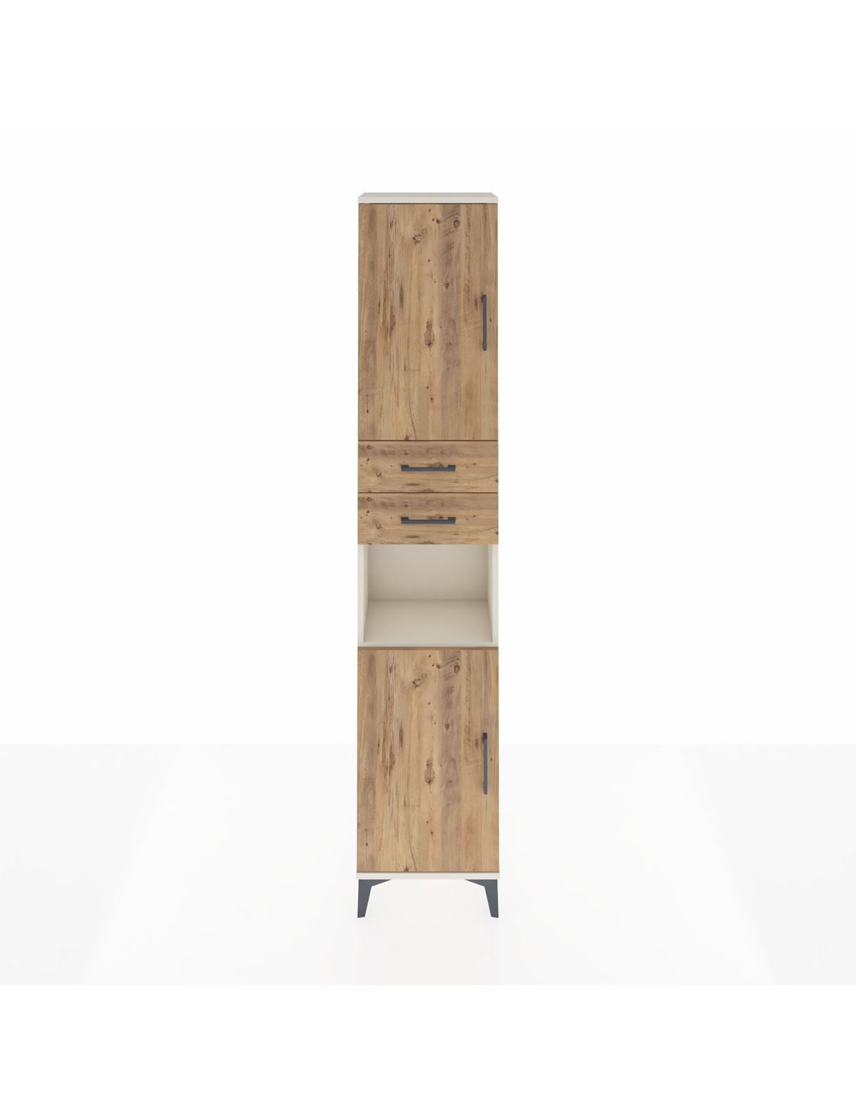 Arges Dolap 4 Raflı 2 Çekmeceli 2 Kapaklı 44x30x221 Aytaşı-Çam