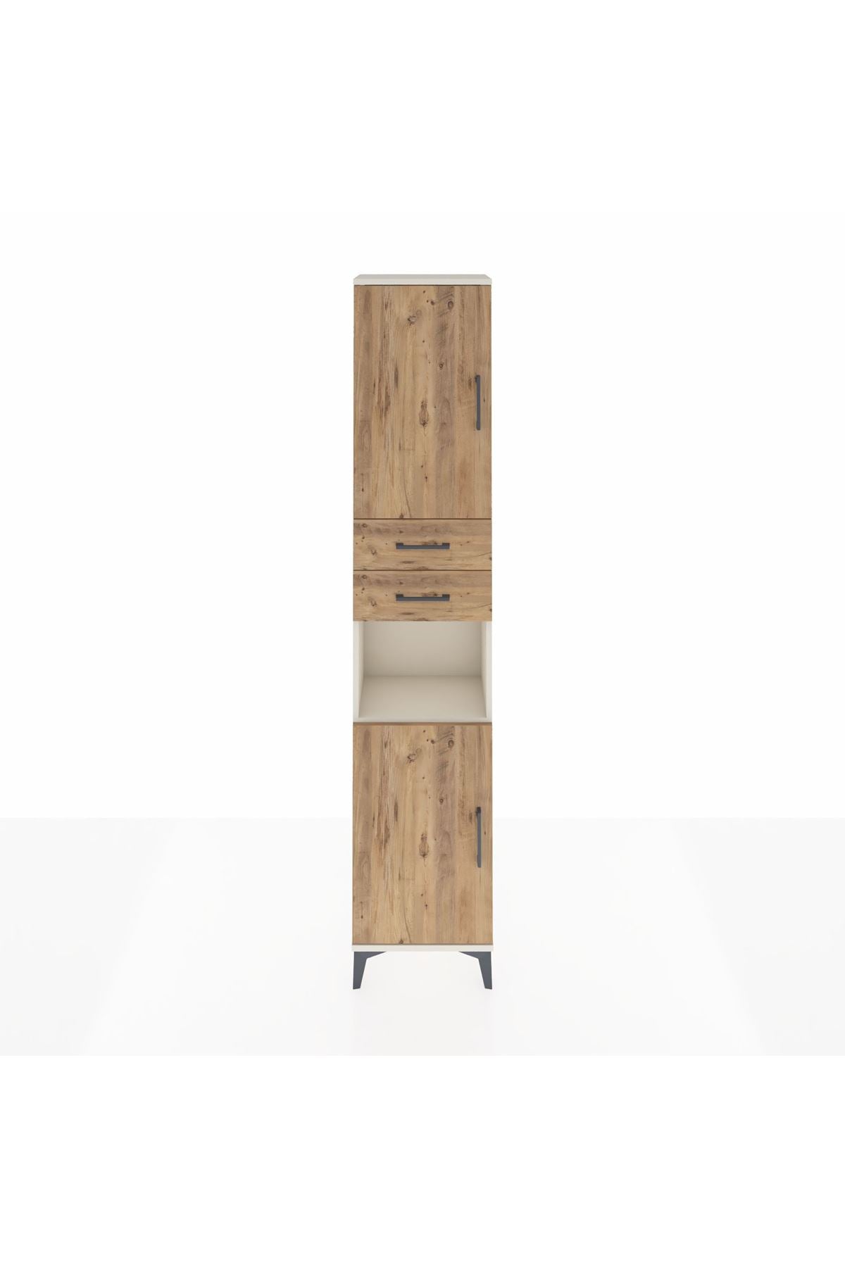 Arges Dolap 4 Raflı 2 Çekmeceli 2 Kapaklı 44x30x221 Aytaşı-Çam