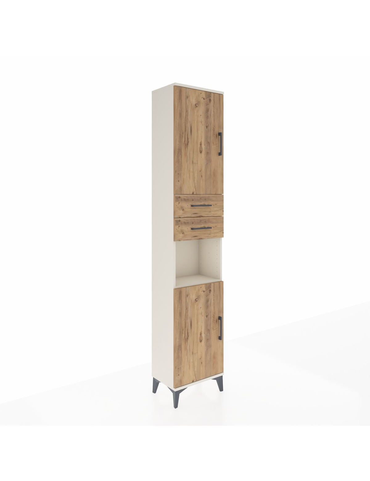 Arges Dolap 4 Raflı 2 Çekmeceli 2 Kapaklı 44x30x221 Aytaşı-Çam