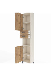 Arges Dolap 4 Raflı 2 Çekmeceli 2 Kapaklı 44x30x221 Aytaşı-Çam