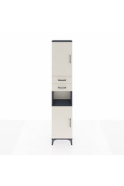 Arges Dolap 4 Raflı 2 Çekmeceli 2 Kapaklı 44x30x221 Antrasit-Aytaşı