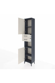 Arges Dolap 4 Raflı 2 Çekmeceli 2 Kapaklı 44x30x221 Antrasit-Aytaşı