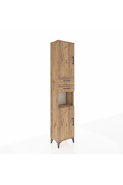 Arges Dolap 4 Raflı 2 Çekmeceli 2 Kapaklı 44x30x221 Çam-Çam