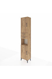 Arges Dolap 4 Raflı 2 Çekmeceli 2 Kapaklı 44x30x221 Çam-Çam