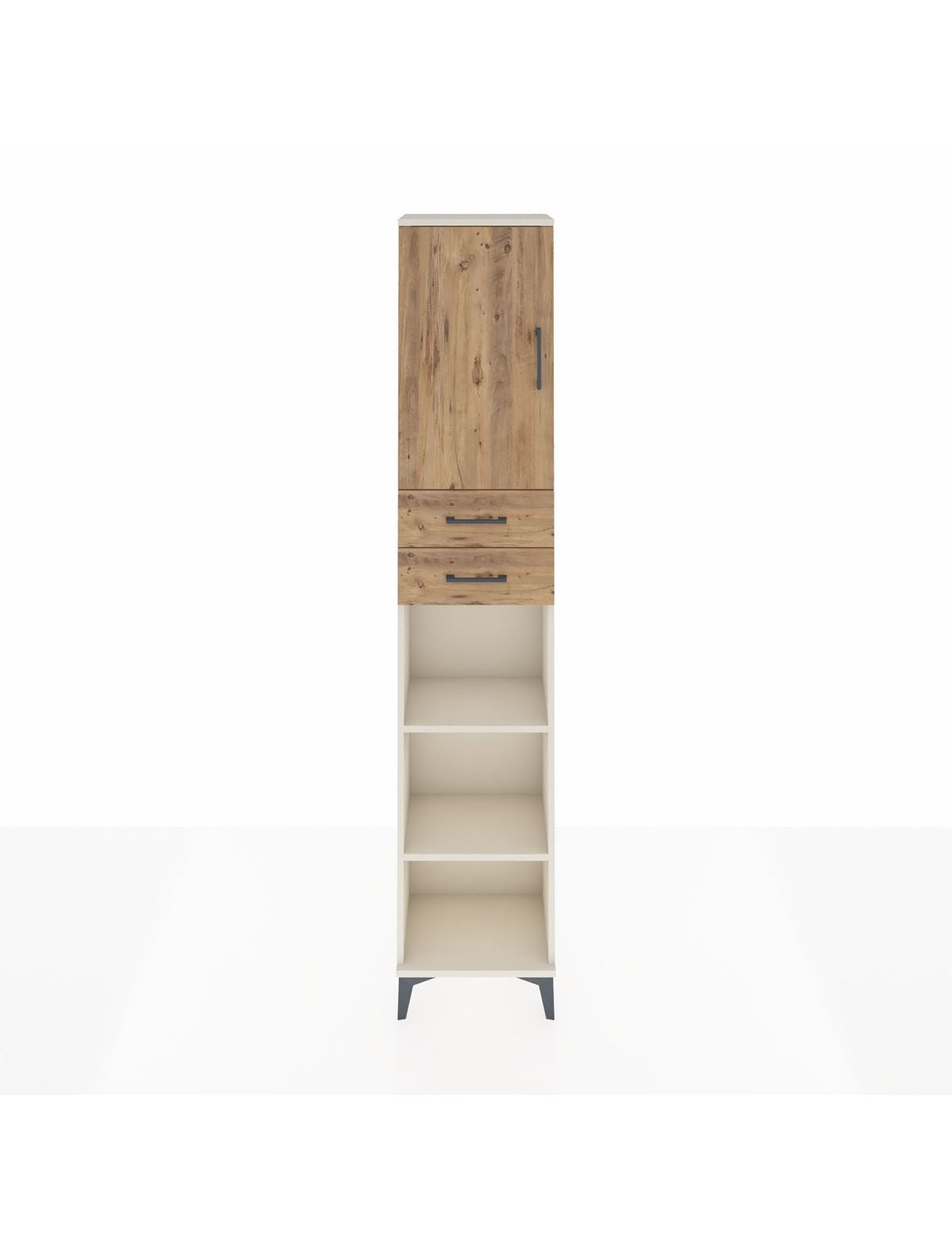 Arges Dolap 4 Raflı 2 Çekmeceli Tek Kapaklı 44x30x221 Aytaşı-Çam