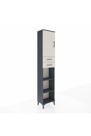 Arges Dolap 4 Raflı 2 Çekmeceli Tek Kapaklı 44x30x221 Antrasit-Aytaşı