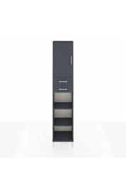 Arges Dolap 4 Raflı 2 Çekmeceli Tek Kapaklı 44x30x221 Antrasit-Antrasit