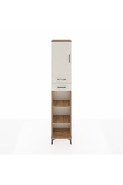 Arges Dolap 4 Raflı 2 Çekmeceli Tek Kapaklı 44x30x221 Çam-Aytaşı