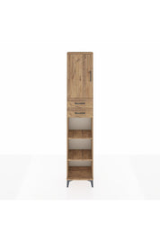 Arges Dolap 4 Raflı 2 Çekmeceli Tek Kapaklı 44x30x221 Çam-Çam