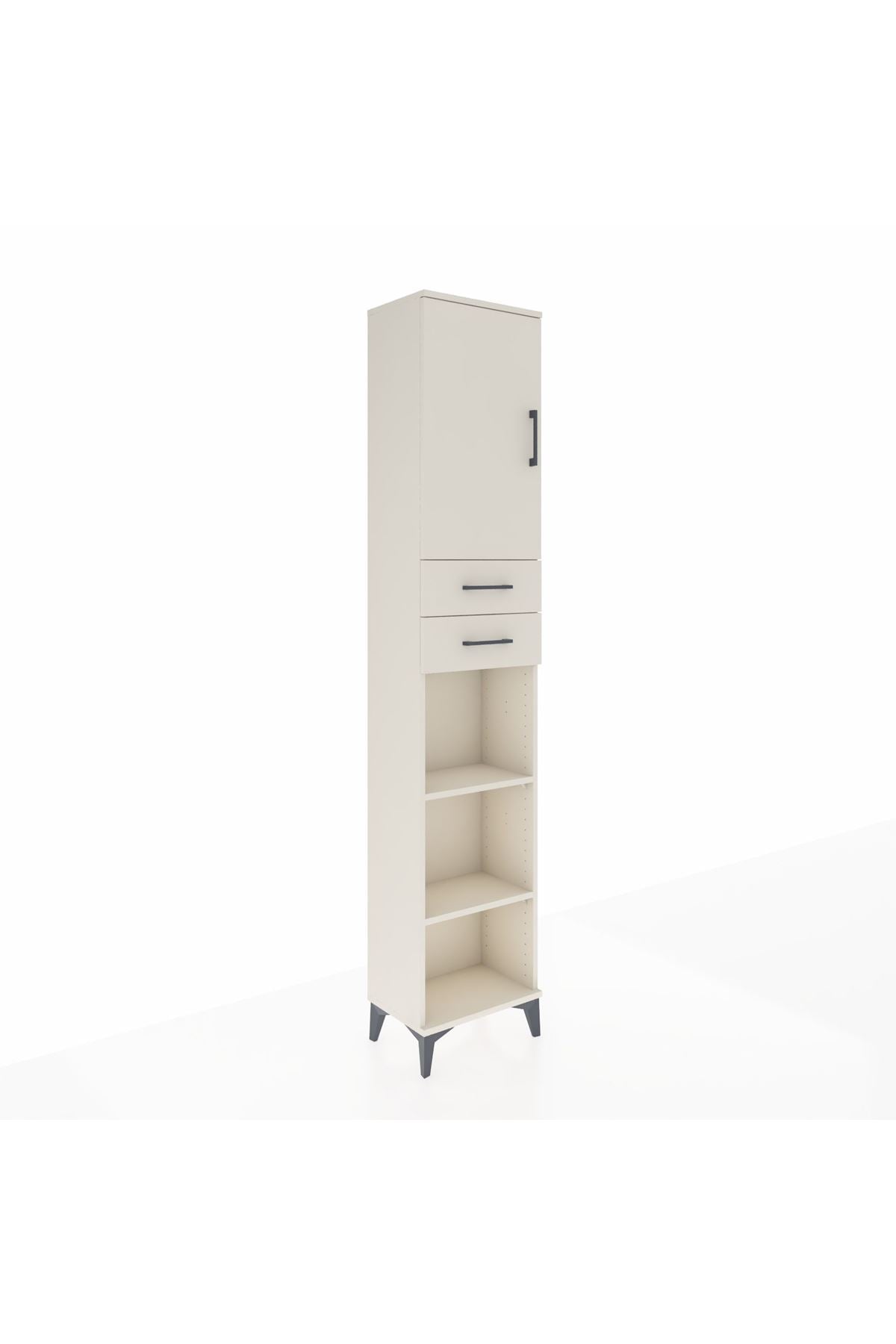 Arges Dolap 4 Raflı 2 Çekmeceli Tek Kapaklı 44x30x221 Aytaşı-Aytaşı