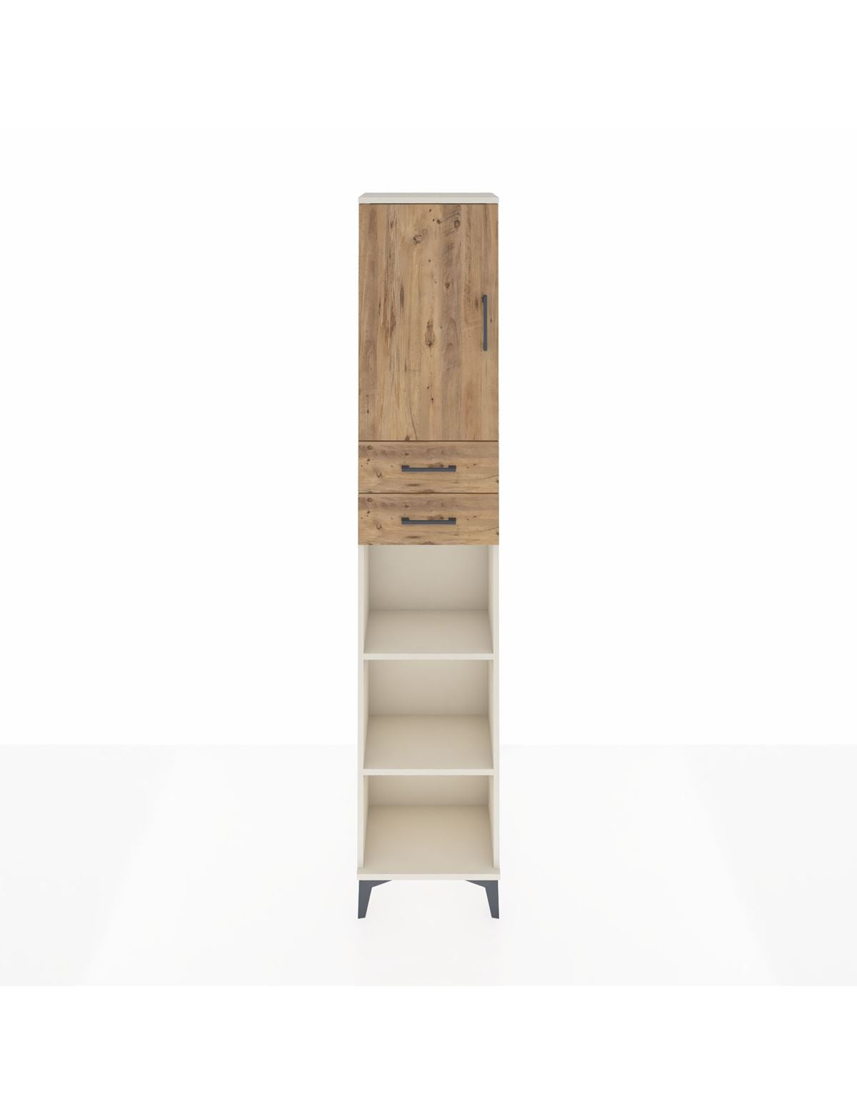 Arges Dolap 4 Raflı 2 Çekmeceli Tek Kapaklı 44x30x221 Aytaşı-Çam