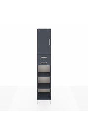 Arges Dolap 4 Raflı 2 Çekmeceli Tek Kapaklı 44x30x221 Antrasit-Antrasit