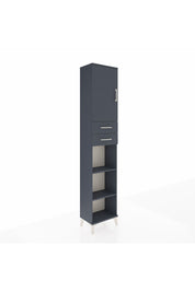 Arges Dolap 4 Raflı 2 Çekmeceli Tek Kapaklı 44x30x221 Antrasit-Antrasit