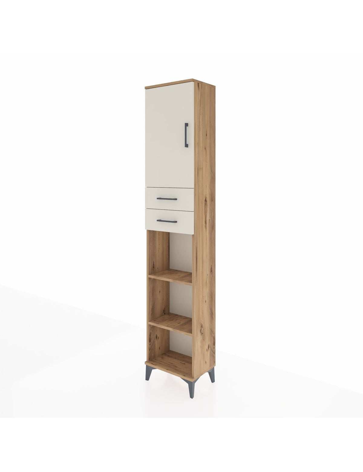 Arges Dolap 4 Raflı 2 Çekmeceli Tek Kapaklı 44x30x221 - S28M239V7A