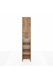 Arges Dolap 4 Raflı 2 Çekmeceli Tek Kapaklı 44x30x221 Çam-Çam