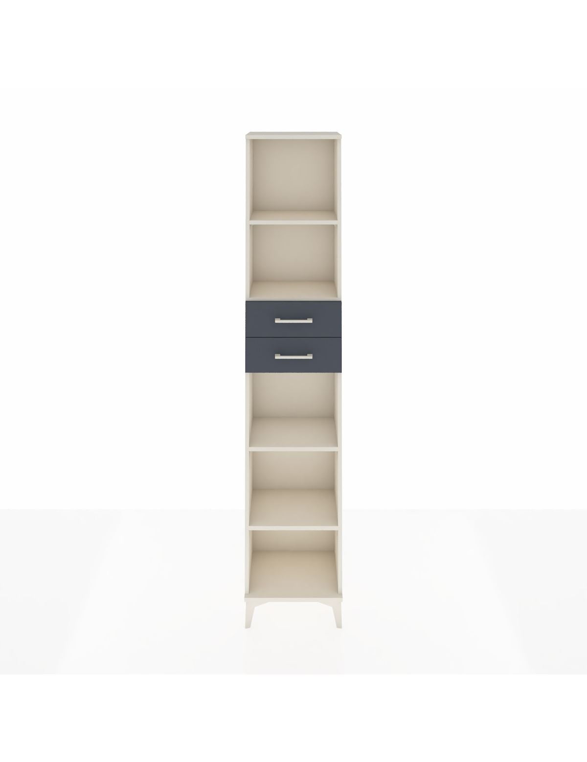 Arges Dolap 4 Raflı 2 Çekmeceli 44x30x221 Aytaşı-Antrasit