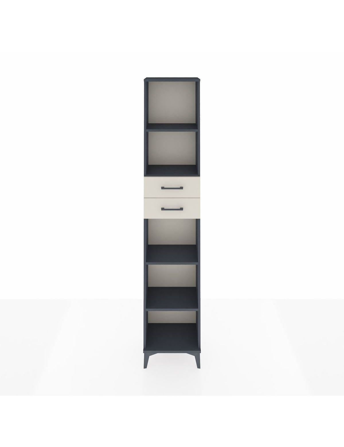 Arges Dolap 4 Raflı 2 Çekmeceli 44x30x221 Antrasit-Aytaşı