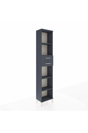 Arges Dolap 4 Raflı 2 Çekmeceli 44x30x221 Antrasit-Antrasit