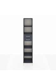 Arges Dolap 4 Raflı 2 Çekmeceli 44x30x221 Antrasit-Antrasit