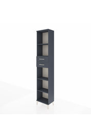 Arges Dolap 4 Raflı 2 Çekmeceli 44x30x221 Antrasit-Antrasit