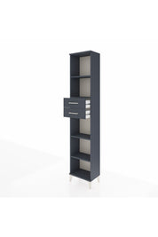 Arges Dolap 4 Raflı 2 Çekmeceli 44x30x221 Antrasit-Antrasit