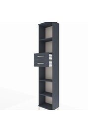 Arges Dolap 4 Raflı 2 Çekmeceli 44x30x221 Antrasit-Antrasit