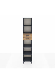 Arges Dolap 4 Raflı 2 Çekmeceli 44x30x221 Antrasit-Çam