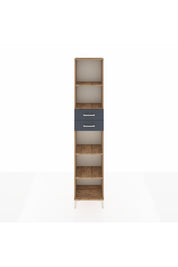 Arges Dolap 4 Raflı 2 Çekmeceli 44x30x221 Çam-Antrasit