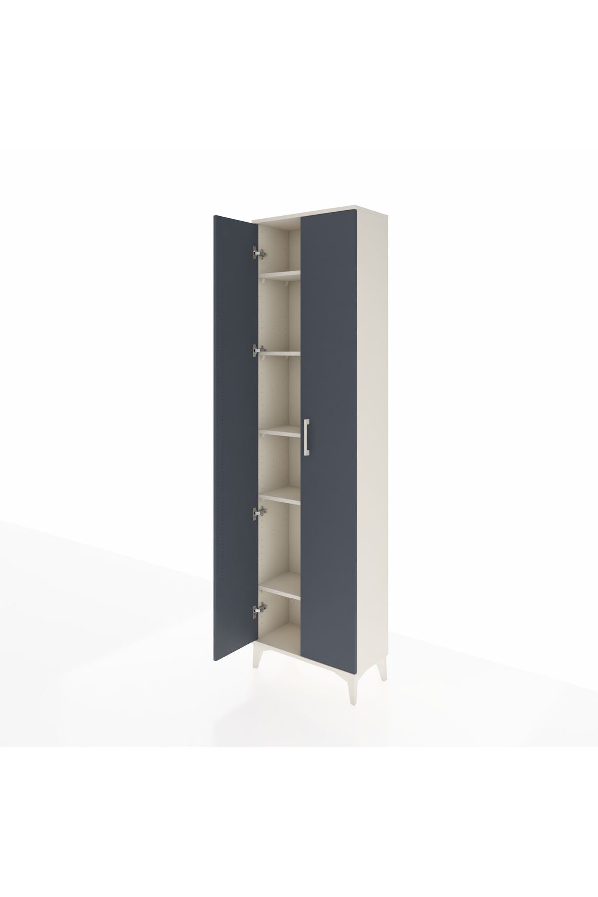 Arges Dolap 5 Raflı 2 Kapaklı 60x30x221 Aytaşı-Antrasit